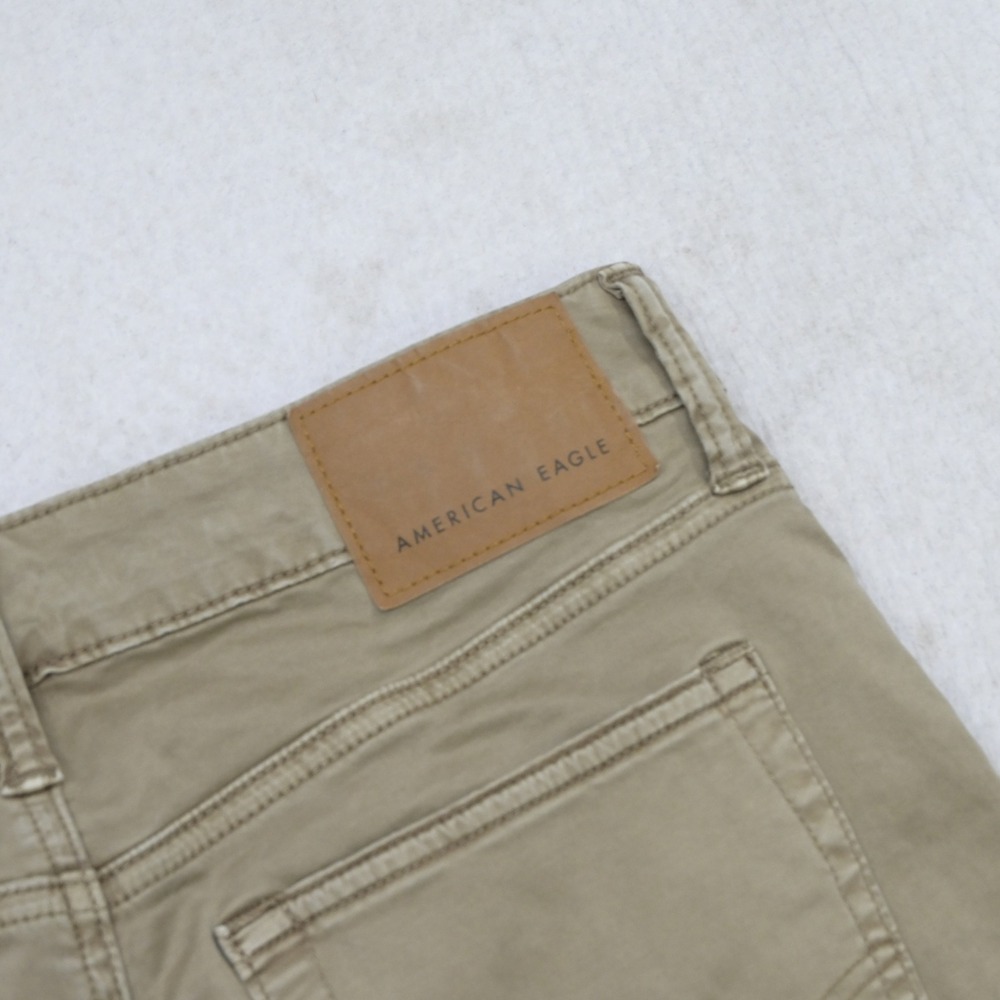 American Eagle Chino Pants Mens 30x32 Slim Straight Tan Khaki Flex Stretch